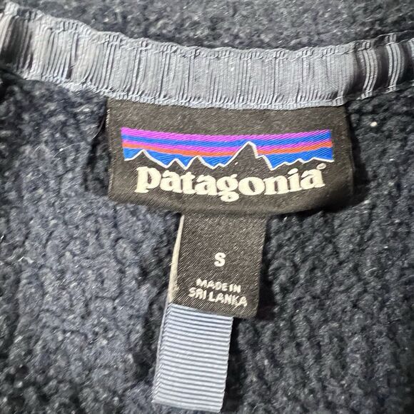 Patagonia Retro Pile Hoody Full Zip Navy Hooded Jacket Women's Small - Picture 7 of 11